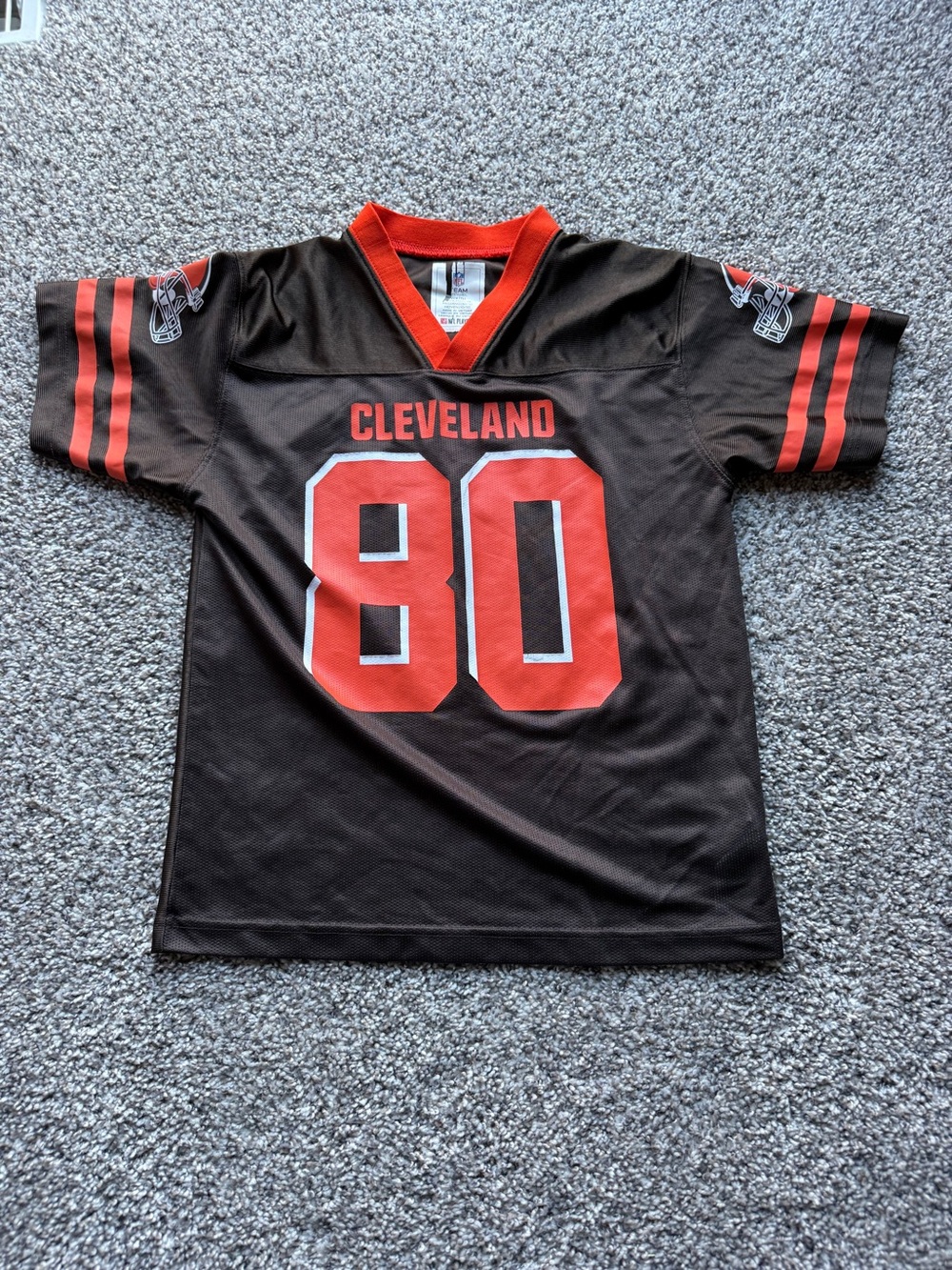 Cleveland Brows #80 Landry Youth Large Football Jersey by Team Apparel